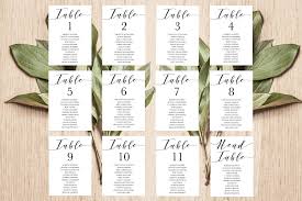 calligraphy seating cards wedding printable unique seating