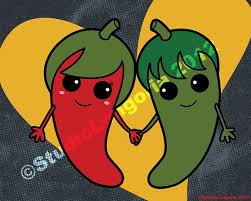 Chili Pepper Couple Wall Art Print By Studiolongoria On Etsy 12 99 Wall Art Prints Art Stuffed Peppers