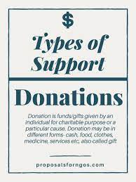 Types Of Support Donations Proposal For Ngos Supportive Online Fundraising Fundraising Websites