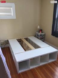 While you can use one of ikea's many lampshade options for this project, you can are you needing some extra storage space in the bedroom? Ikea Kallax Queen Storage Bed Ikea Hackers Diy Storage Bed Diy Platform Bed Platform Bed With Drawers