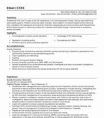 Use resume examples the right way. Quality Assurance Specialist Resume Example Livecareer