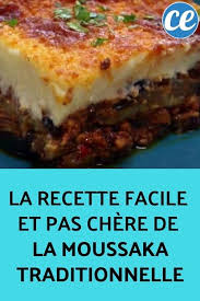 La Recette Facile Et Pas Chere De La Moussaka Traditionnelle Recette Moussaka Traditionnelle Recette Facile Recette Facile Pas Cher