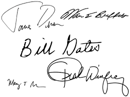 Analyzing Bill Gates Mark Zuckerberg Other Leaders Signatures Gente Exitosa Firma