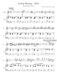 K Pop Mashup 2020 Bg Version Sheet Music For Piano Violin Solo Musescore Com