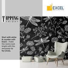 Black White The Ultimate Hack For Interior Design Interior Design Tips Accent Wallpaper Interior