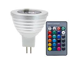 4 Pack Color Changing Lights Mr16 Base 12 Volt 4 Color Changing Led Bulb Controlled By One Wireless Controller Great Remote Control Lights And Rgb Led Bulbs Newegg Com