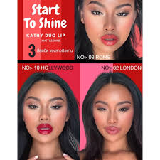 KATHY AMREZ LIP DUO MATTE & SHINE luscious,long-lasting color, but not  sticky