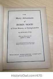 The Merry Adventures of Robin Hood of Great Renown in Nottinghamshire  Vintage Book by Howard Pyle with Illustrations by Erwin Hess C1940  #EbxOwbcLgm4