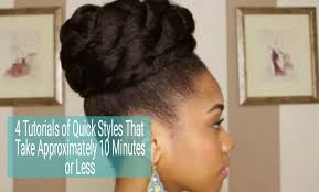 This channel video presents a wide variety of hairstyles, be it hairstyles for men and also for the women there are also videos of hairstyles for women a. 4 Quick Natural Hairstyles 10 Minutes Or Less