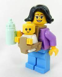Amazon.com: Booster Bricks Lego Mom Minifigure - with Baby in Baby Carrier  and Bottle Minifig : Toys & Games