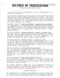 RE CORD OF PROCEEDINGS 000161