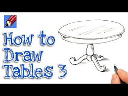 How To Draw A Round Dining Table Real Easy Step By Step 3 Youtube Table Sketch Easy Drawings Room Perspective Drawing