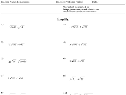 The terms in this expression contain like radicals so can therefore be added. 32 Simplifying Radicals Worksheet Answers Free Worksheet Spreadsheet