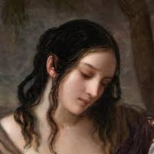 Vintage Woman Wall Art PRINTABLE, Dark Academia Painting DIGITAL Download,  Moody Farmhouse Portrait Poster, Antique Cottage Core Print #521