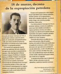 Tuvo lugar en 1938, bajo la presidencia de lázaro cárdenas. Petapnn 9xjitm