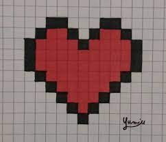 Collection de mathilde dupont moyon. Pixel Art Coeur Termine Encre Pixel Art Coeur Pixel Pixel Art Facile
