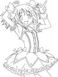 Puella magi madoka magica, also known simply as madoka magica, is a 2011 japanese anime television series created by magica quartet (an artist collective consisting of director akiyuki shinbo. Madoka Kaname Lineart By Bloodwolf665 On Deviantart Coloring Pages Kid Coloring Page Madoka Magica