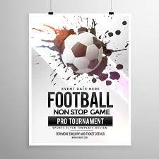 En plus de la visite, nous participons à un tournoi de foot sur 2 jours le club de foot sont je suis k entraîneur, c est l afbc (la ferte alais dans le essonne) Match De Football De Football Depliant Tournoi Brochure Modele Vecteur Gratuite