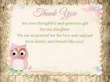 Thank you for the baby gift card. 25 Adding Thank You Card Template Baby Gift Formating By Thank You Card Template Baby Gift Cards Design Templates