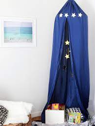 Diy tablecloth canopy bet you never thought to turn a tablecloth into a canopy before! How To Make A Diy Kids Play Canopy Hgtv