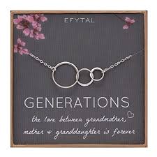 Birthday Gift Ideas For Grandma From Granddaughter Efytal Generations Necklace For Grandma Gifts Sterling Silver Mom Granddaughter Mothers Day Jew In 2020 Generation Necklace Grandma Gifts Christmas Gifts For Grandma