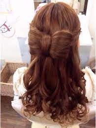 ヘアセットアップス up s 大人気スタイル 両サイド編み込みリボンハーフアップ ヘアセット アップ ヘアスタイリング ヘア アイディア