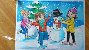After teaching your students all four seasons, why not ask them to draw a picture of their favorite seasons include spring, summer, fall, autumn, and winter. Kids Winter Season Drawing For Class 3 Novocom Top