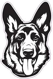 Amazon Com Wickedgoodz German Shepherd Decal Dog Breed Bumper Sticker Perfect Shepherd Dog Owner Gift Automotive Dog Outline Dog Drawing Animal Stencil