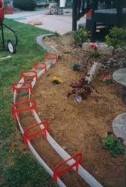The boards that you will use to create the form will also need a place to anchor to (wooden stakes). How To Make Concrete Landscape Edging