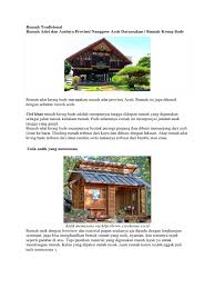 10 macam rumah adat sumatera dilengkapi gambar dan penjelasan pin by home ideas. 9500 Gambar Rumah Adat Krong Bade Nanggroe Aceh Darussalam Gratis Gambar Rumah