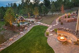 Add a hammock, a few billowing trees and a bed of flowering plants to complete this tropical paradise. Back Yard Landscaping Ideas Creative Design Landscapes