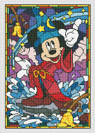 Hello kitty minecraft (steve) barbie mario my little pony minion mickey mouse minnie mouse craft tip: Cross Stitch Mickey Cross Stitch Mickey Stained Glass 2 Cross Stitch Pattern Instant Download Pdf Pattern Cross Stitch Disney Sculpting Forming Stained Glass Ninebot Ro