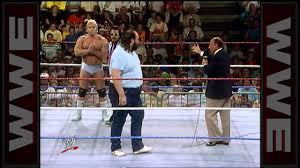 The natural disasters (earthquake & typhoon) with jimmy hart vs joe milano & martin roy from wwf. Earthquake Is Picked Out Of The Crowd To Assist Dino Bravo In A Pushup Contest Superstars Oct 2 Youtube