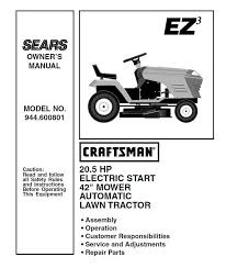 Keep your riding mower or walk behind mower running strong all season long. Craftsman Tractor Parts Manual 944 600801