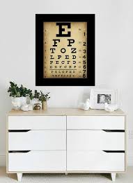 Vintage Eye Chart Print Wall Art Home By Theparismasquerade