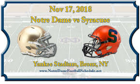 Notre Dame Fighting Irish Vs Syracuse Orange Football