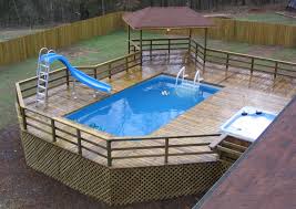 Many intex and bestway above ground pools are small enough to fit in a backyard with limited space. Purchasing And Installing Above Ground Pool Slide For Kids Pool Design Ideas