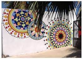 Outdoor Wall Mural Ideas Paint Outdoorwallmuralideaspaint Garden Wall Mandala Mural Www Calicostudio Org Garden Wall Art Mural Wall Art Mural Art