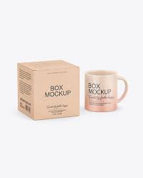 Download Kraft Box W Matte Mug Mockup In Box Mockups On Yellow Images Object Mockups In 2021 Box Mockup Packaging Mockup Kraft Boxes