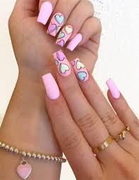 There are tons of pink shades but. Hottest Pink Heart Nail Art Designs For 2019 Stylezco