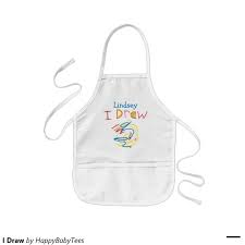 Ders and midway on her chest. I Draw Kids Apron Personalized Kids Apron Kids Apron Monogram Kids