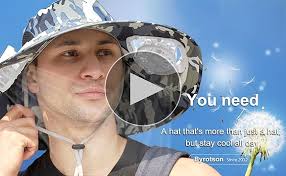 Hat Fan Solar Fan Hat Men's Sun Hat With 2 Solar Fans Wide Brim Hat With  Fans