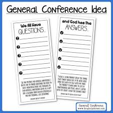 We did not find results for: General Conference Questions And Answers Brightly Street General Conference Lds Conference Activities Lds General Conference Activities