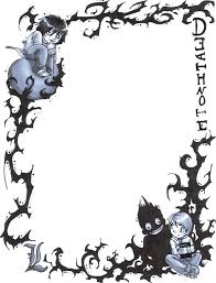 Deathe Note Page Border By Wateball79 Free Paper Printables Letter Paper Page Borders Design