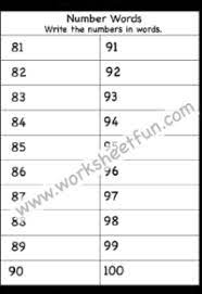 numbers in words 1 100 write the numbers in words five worksheets free printable worksheets worksheetfun