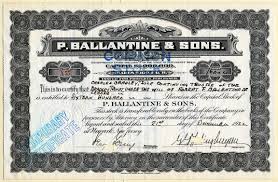 Image result for White 1957 Ballatine Ale Company