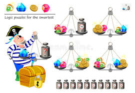 At the end of his book he goes so far as to. Mathematical Logic Puzzle Game Help The Pirate Calculate The Weight Of Diamond What Weight Must He Put On Weighing Scales Stock Vector Illustration Of Cartoon Activity 159033699