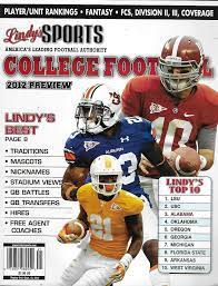 Lindy S Sports College Football Magazine Player Rankings Fantasy Top 10 Mascots Football College Football College