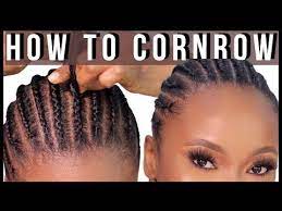 How To Cornrow Your Hair For Beginners Beginner Step By Step Cornrow Braiding Tutorial Youtube Cornrows Natural Hair Braiding Your Own Hair Cornrows