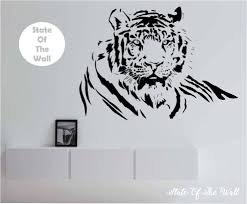 Tiger Wall Decal Tiger Wall Art Tiger Wall Decor L Design Etsy Tiger Wall Art Tiger Wall Decor Wall Decals